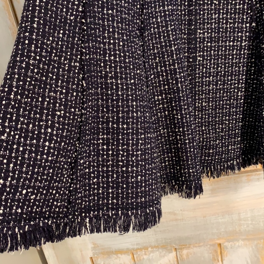 Eliza J Sparkly Tweed Blue and White Dress - Picture 7 of 9